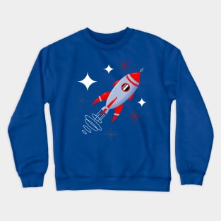 Retro Rocket Crewneck Sweatshirt